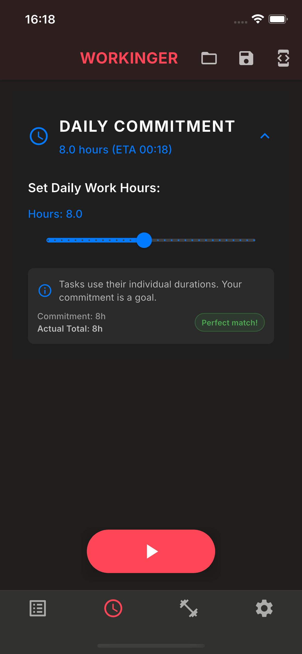 Set Time Commitment
